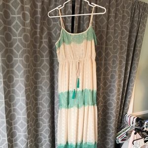 Cream and teal lace ‘Flying Tomato’ dress Medium